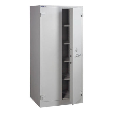 Chubbsafes Forceguard 680 Size 3 Key Locking Cabinet with one door slightly open