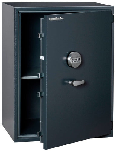 Chubbsafes Senator Grade 1 M4 200E Electronic Locking Safe with door slightly open